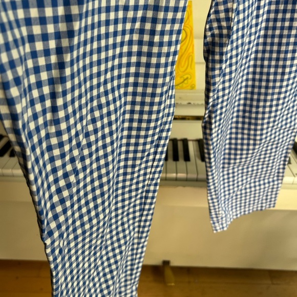 Talbots Petite Blue and White Checkered Cropped Pants 6P - Picture 14 of 16